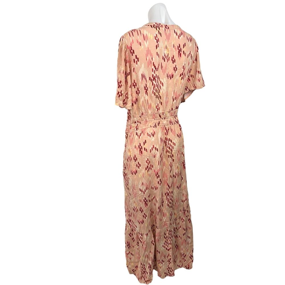 Knox Rose Orange Multicolor Tassel Tie Keyhole A Line Maxi Dress Size XXL - Picture 2 of 4